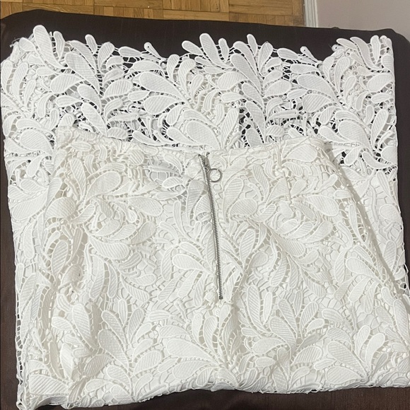 Autograph White Floral Lace Pencil Skirt - Picture 4 of 4